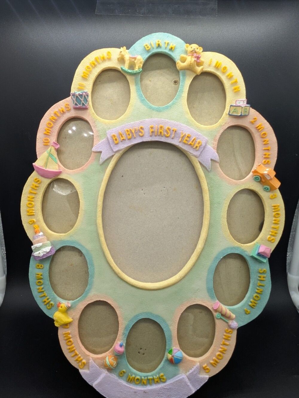 Unique Collection Baby's First Year Photo Picture Frame Baby Shower Gift NEW